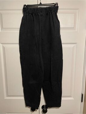 eli & barry pant 1 - Women's Washed Black Elastic-Waist
